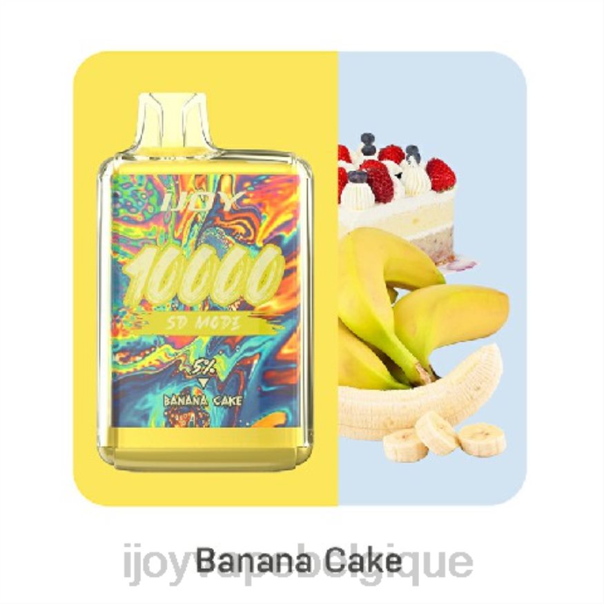 iJOY Bar SD10000 jetable 0N0DLT161 gâteau à la banane | iJOY Vape Belgique